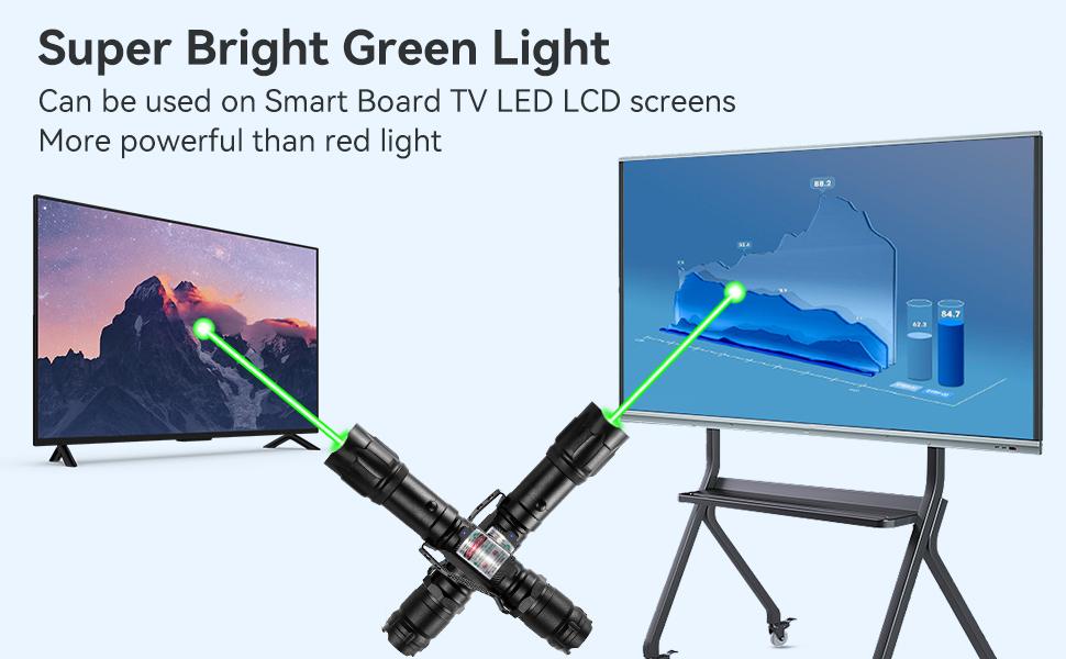 [Professional] Rechargeable Green Laser Pointer High Power Green Beam Laser Light Long Distance Range for TV/LED/LCD Screens Tactical Flashlights Presentation Office/Outdoors/Astronomic [002]