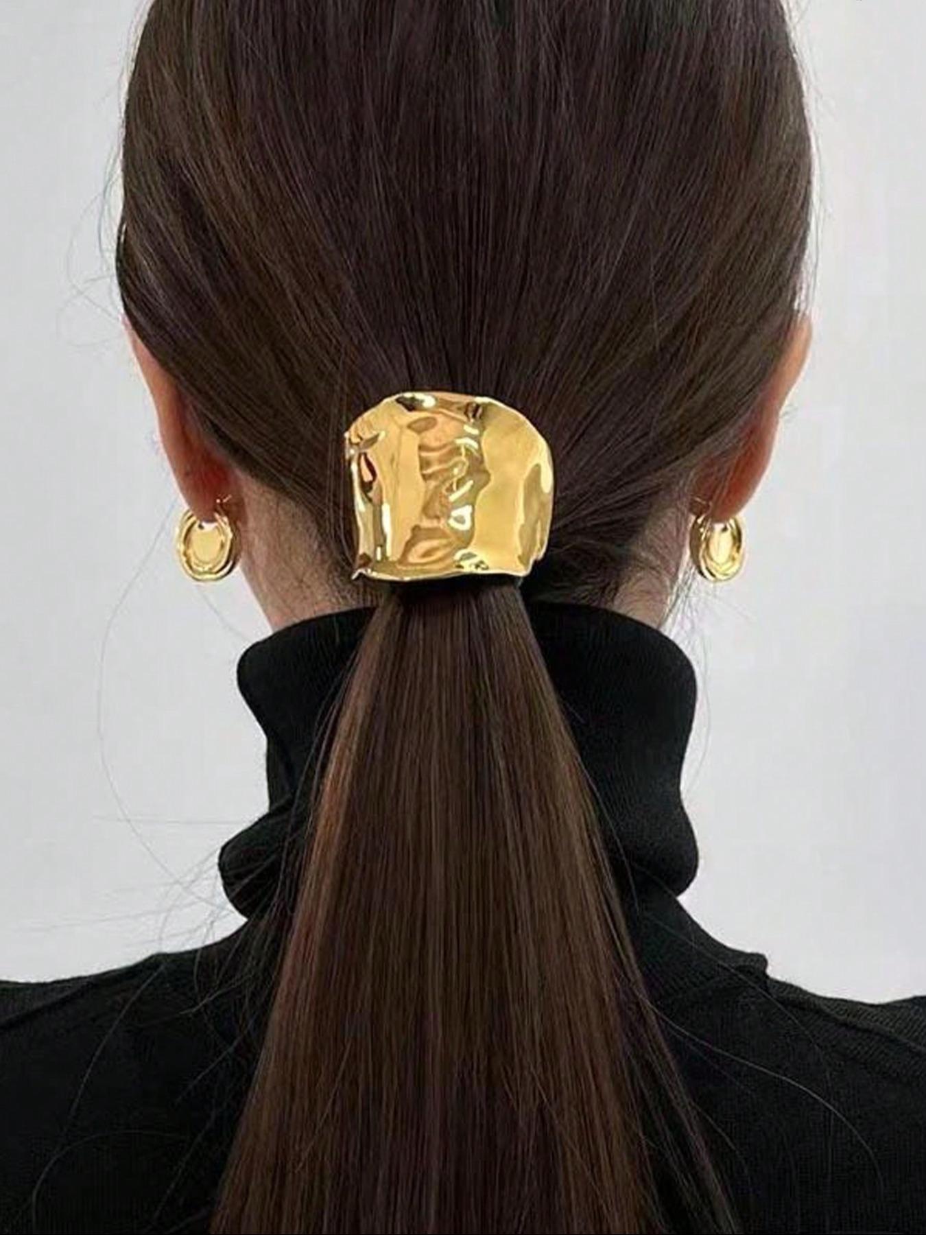 Metal Hair Tie, Hair Accessories for Women & Girls, Minimalist Headwear Suitable for Thick Hair, Fashion Hair Accessories for Party, Daily Clothing Decor