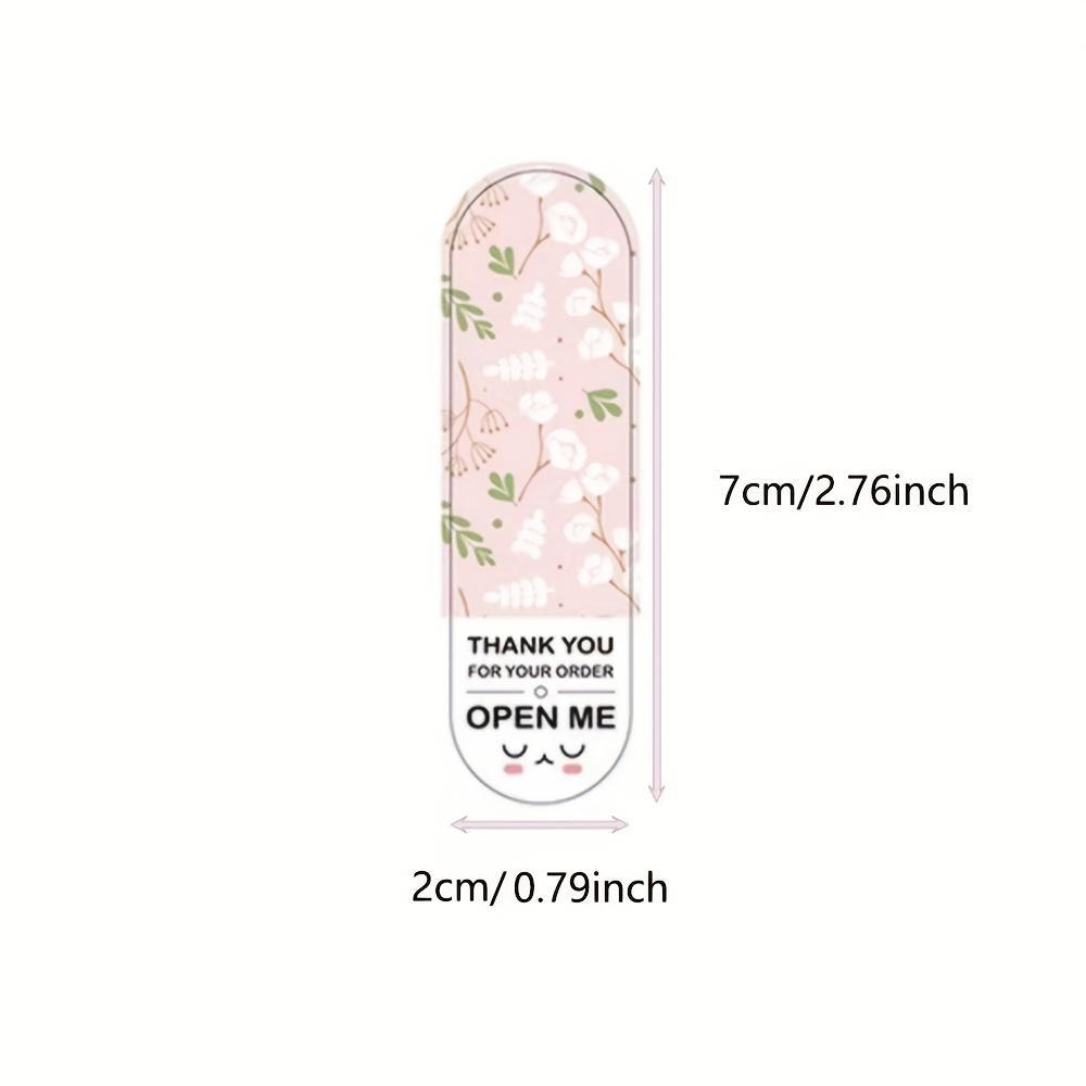 Floral Pattern Thank You Sticker, 100pcs/pack Package Sealing Sticky Label Sticker, Self Adhesive Stickers, Gift for Small Business