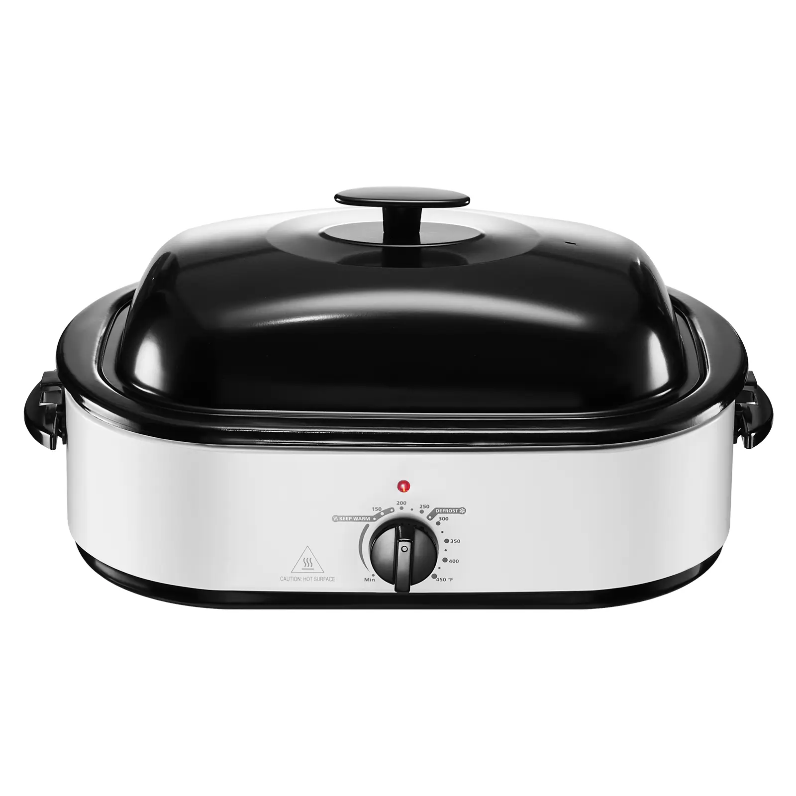 Roaster Oven, Multifunctional Electric Roasters Oven with Self Basting Lid, 1450W Power, Iron Powder Coated Metal Housing Construction, Removable Pan and Rack for Holiday