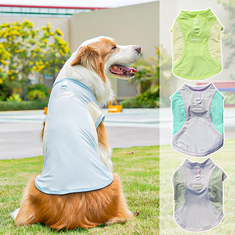 Small, Medium, Large Doggie Ice Silk Spring and Summer Dog Clothes, Cat Clothing Supplies, Cool and Cool Clothes for Sun Protection, Golden Retrievers, Pugs, Yorkies