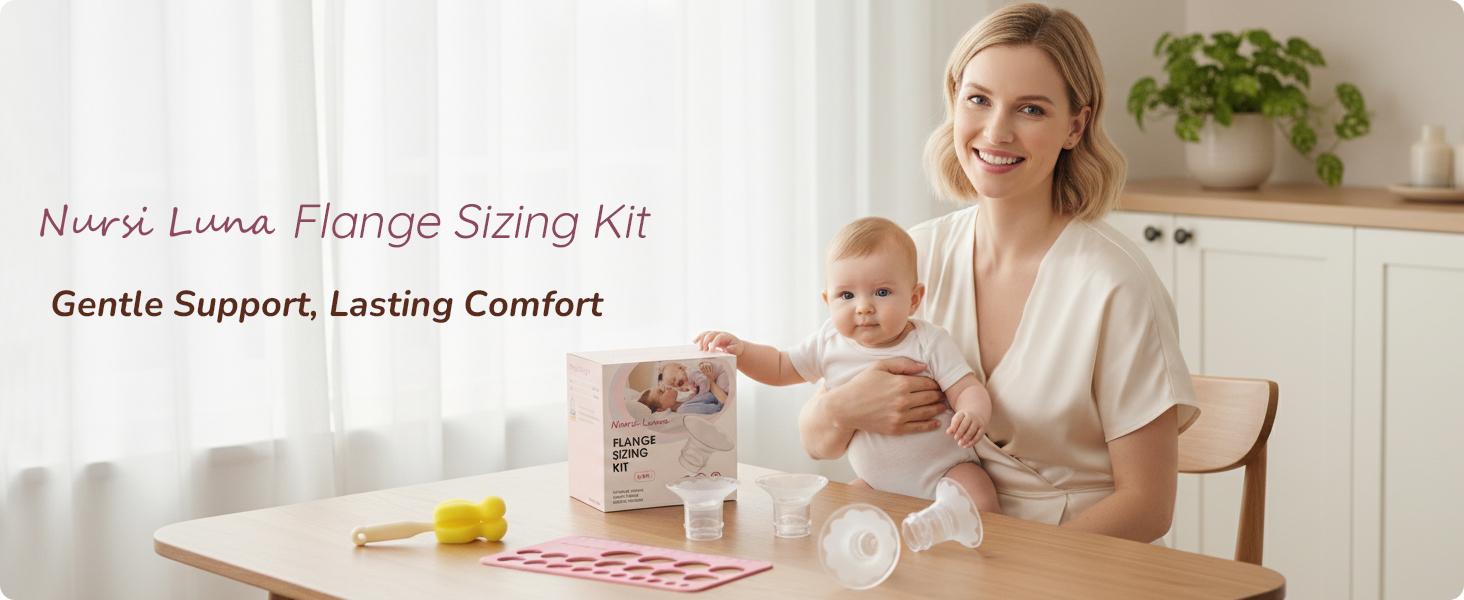 Kit 3 in 1 with 10PCS Flange Inserts 13/15/17/19/21mm, Silicone Flanges Insert Kit for 24mm Flange/Shield, Pumping Essentials Kit for Moms