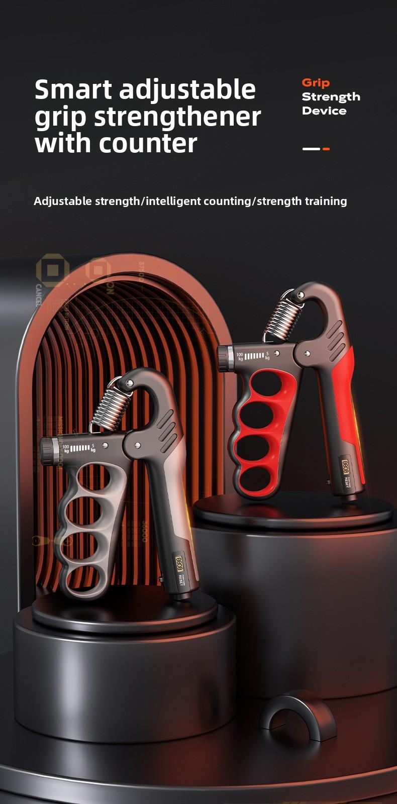 Herringbone Five-Finger Grip Strengthener Electronic Model Counting Grip Strengthener Arm Strength Training Finger Trainer Sports Equipment