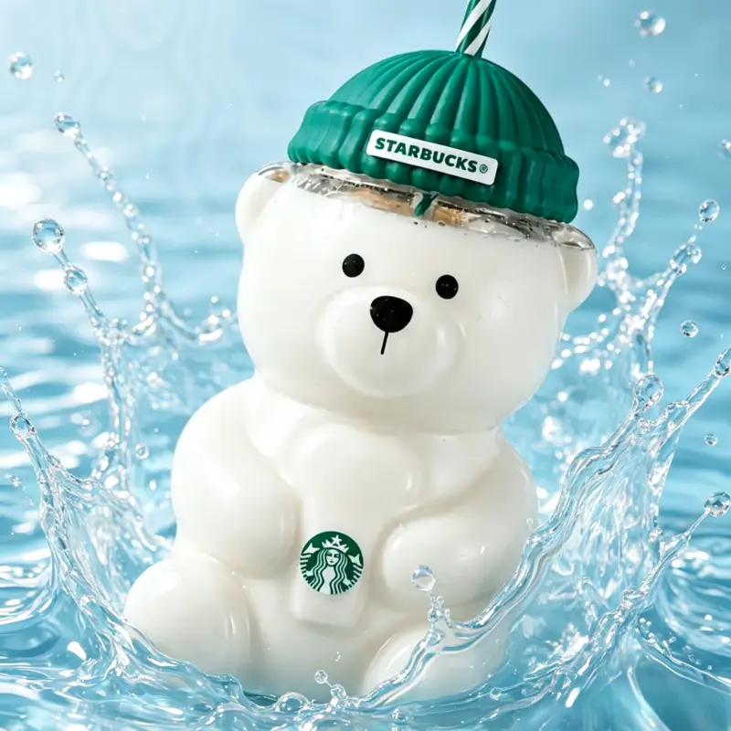 2026 Starbucks Barista Bear Limited Edition Cup 590ml Premium Glass Coffee Cup Perfect Christmas Gift For Coffee Lovers Festive Home Kitchen Dining Drinkware For Daily Use Holiday Gathering Party