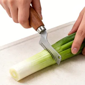 1 Stainless Steel Scallion Chopper! Comb Tooth Uniform Cutting | Hand Pulled/pressed Drive, Quickly Cut Onions Without Spicy Eyes, Garlic and Chili Can Be Crushed in One Machine, A Must-have Tool for Home Restaurant Meal Preparation