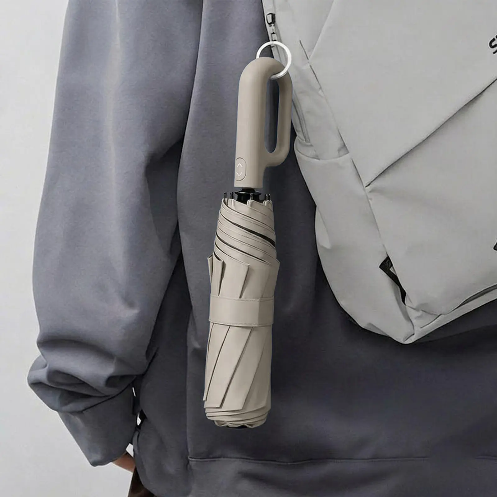 Automatic Folding Umbrella, Portable Foldable Umbrella, Windproof, Waterproof, and Portable, Features A Hanging Loop/clip, Sturdy, Reinforced Ribs for Men and Women, Compact for Car or Backpack Storage, Rain-protection Tool for Outdoor Travel