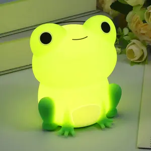 Frog Night Light Silicone Material, Instantly Bright, Switchable Lights, Soft Illumination for Bedroom and Living Room, Gentle Nightlight