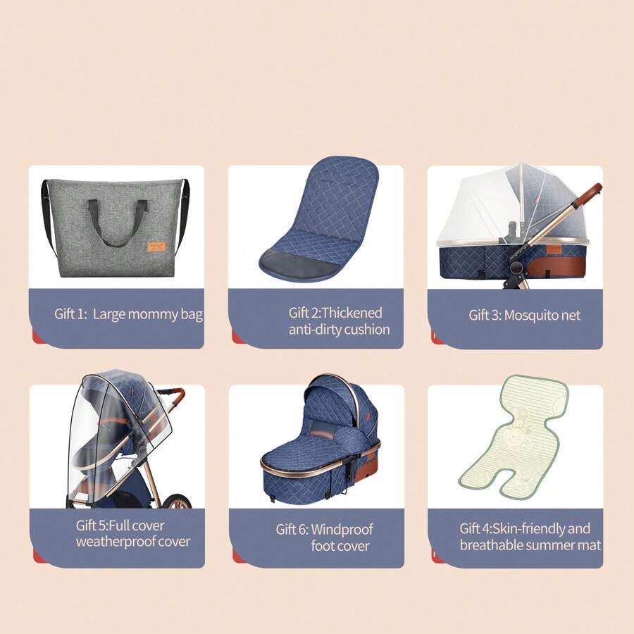 AobtkelBabystroller,dealsforyoudays,4-in-1Portable & Foldable YoungstersStroller with Sun,High & Quality &Lightweight Travel Stroller For BabiesOutdoorfun,Adjustable Stroller AndAccessories Combo Set, One ClickFolding,##Summervibes