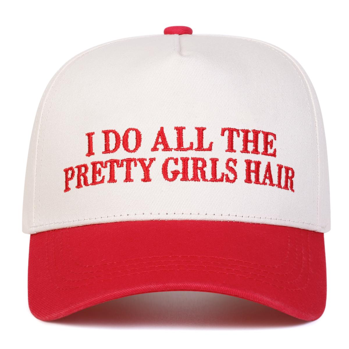 Unisex PRETTY GIRLS HAIR Letter Embroidery Baseball Caps Spring Autumn Outdoor Adjustable Casual Hats Sunscreen Hat Sports Cap