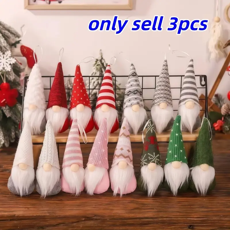 3pcs Christmas Ghost Hanging Decorations, Festival Creative Props, Home Decoration, Party Decoration, Holiday Ornaments