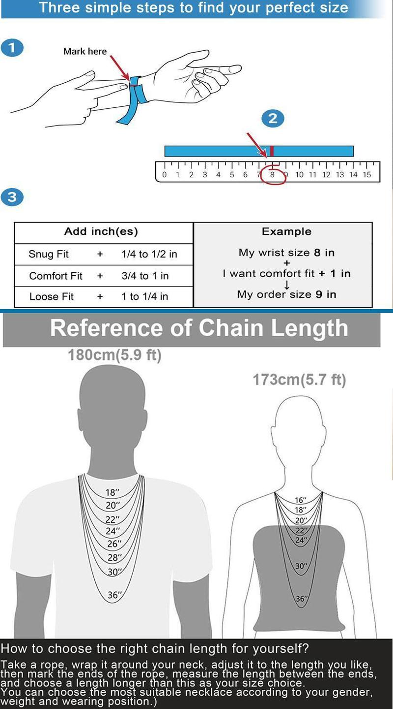 【Set】14K gold-plated Cuban necklace and bracelet combination set, new anti-rust technology, comfortable to wear and non-allergic. 6/8/10/12/14mm can be selected. Suitable for leisure, business, entertainment and any other occasions Valentine's Day gift