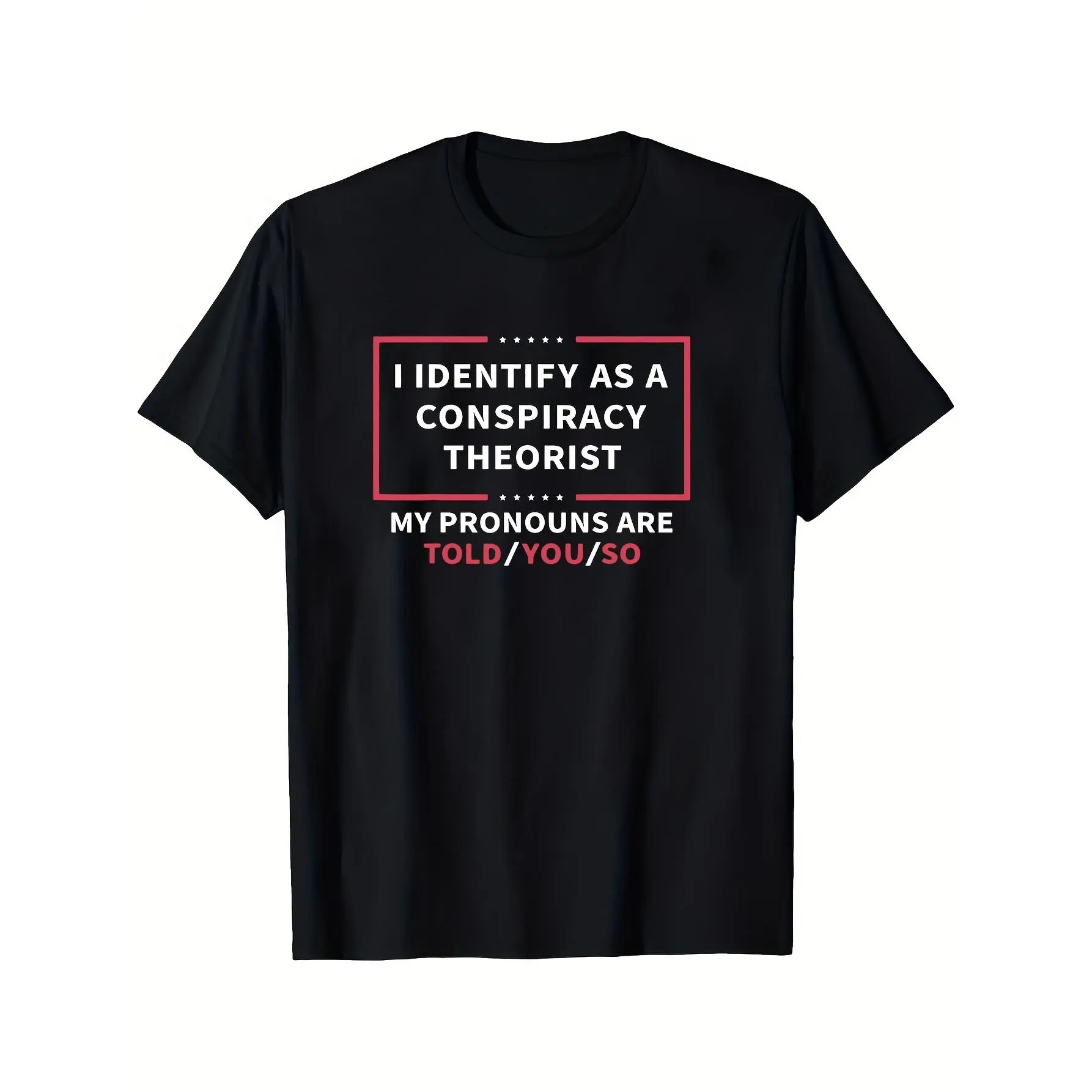 180gMen's "I Call Myself a Conspiracy Theorist" Fun T-Shirt - Conspiracy Theory Humor Tee with Durable Print, Casual Round Neck Statement Top Suitable for Conspiracy Enthusiast Gifts, Comfortable Wear & Conversation Starter (Not for All Conspiracy