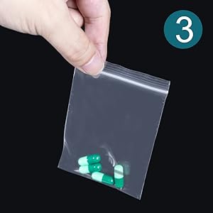 1000 Pcs Small Plastic Bags, Small Bag 2 x 2.5 Inch, Mini Bag Resealable, Small Baggies, Jewelry Bags Clear Plastic for Candy Pills Beads Diamond