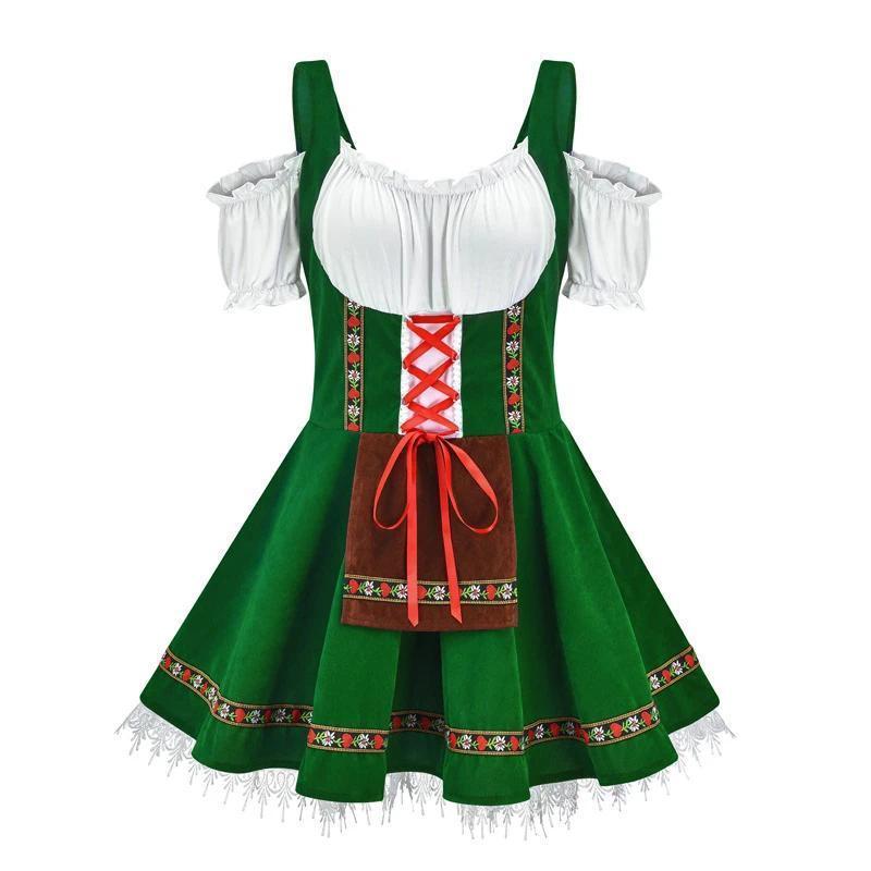 Oktoberfest Costume for Women German Bavarian Traditional Dirndl Dress Octoberfest Festivals Beer Girl Costume
