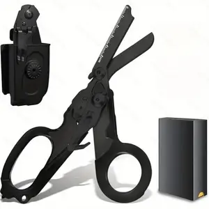 Foldable Trauma Shears with Holster, 1pc Emergency-Response Scissors for Nurses, Tactical Multi Tool EMT Shears with Gift Box, Heavy Duty Scissor