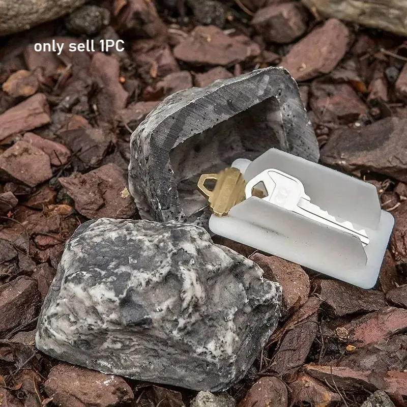 Hidden Doorstep Key Box Outdoor Courtyard Hidden Doorstep Simulated Small Stone Key Box Outdoor Spare Garden Key Storage Box
