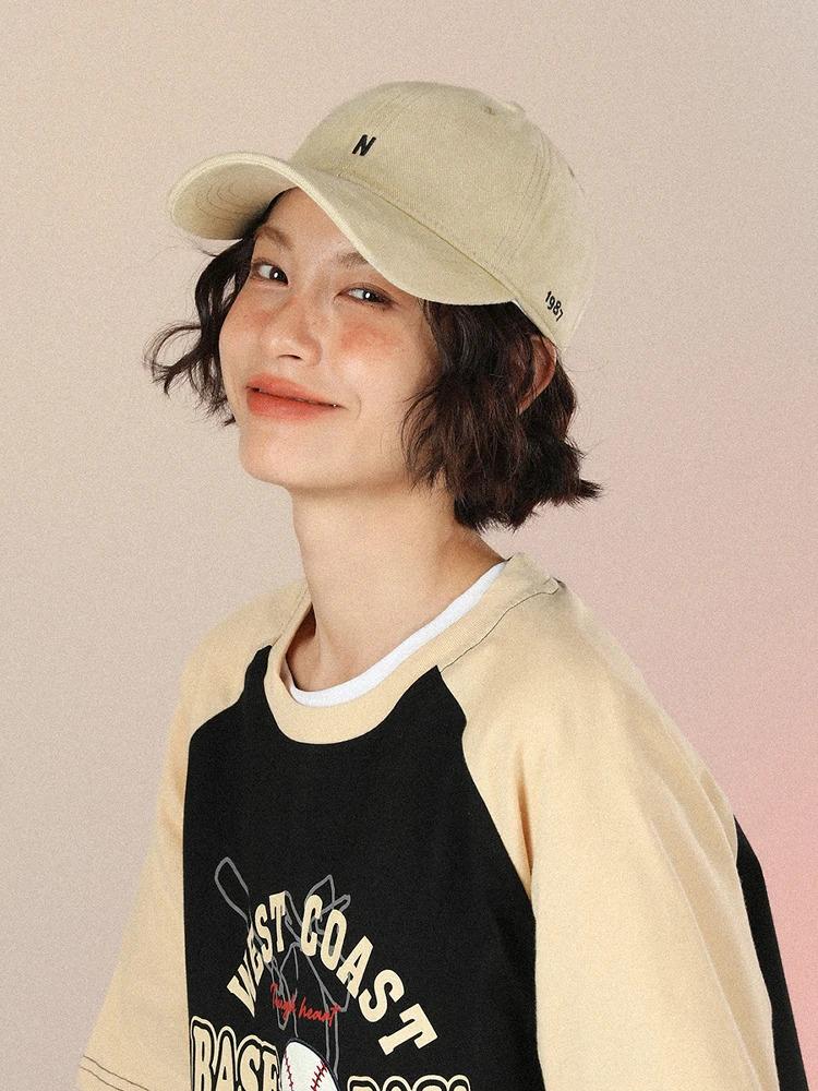 Spring and summer duckbill hat, women's sun protection hat, small face, versatile soft top baseball hat