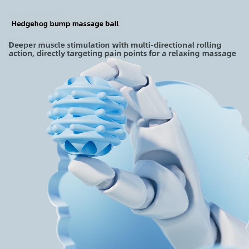 Handheld Massage Roller Stick, Leg Muscle Foam Roller, Yoga Massage Stick for Calves, Double Row 10 Wheels massage tool