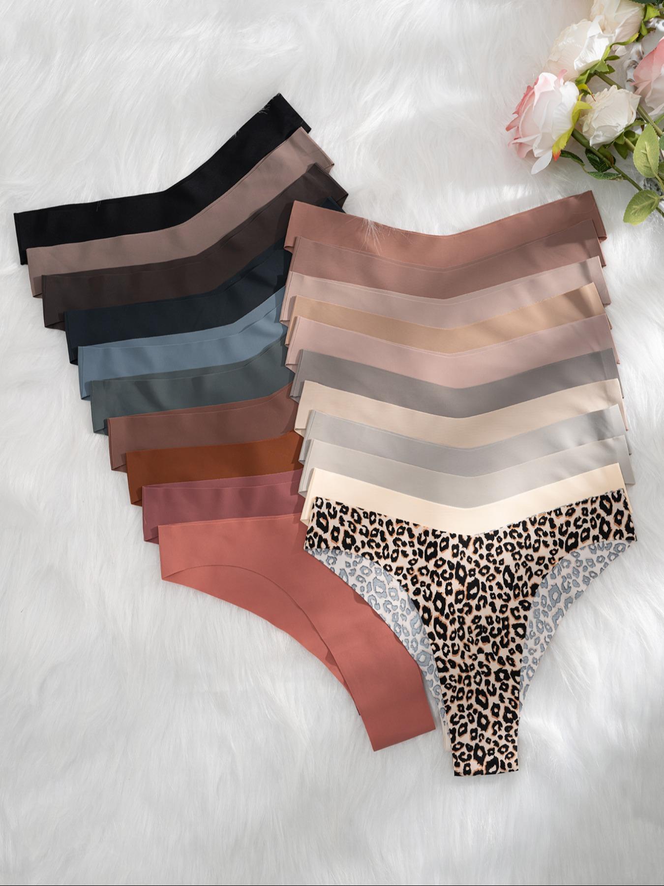 Women's 21pcs Solid Color Thong, Soft Comfy Breathable Fabric Panty for Daily Wear, Multipack Women's Underwear for All Seasons, Summer Outfits 2024, Everyday