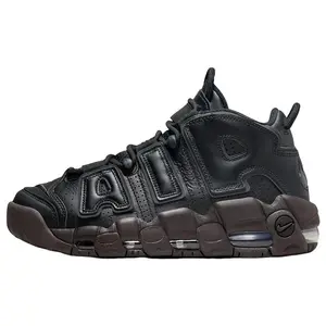 Nike Air More Uptempo Retro Basketball Shoes for Women – Mid-Top, Black Verifiable, with credentials and supporting global authentication