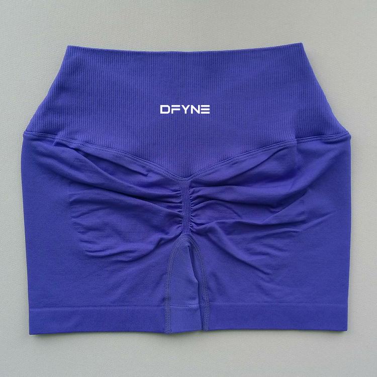 DFYNE Women's Three-Point Fitness Shorts, Peach-Shaped Hip-Lifting Yoga Pants, Seamless Breathable High-Waisted Style, Visually Lengthens Leg Proportions