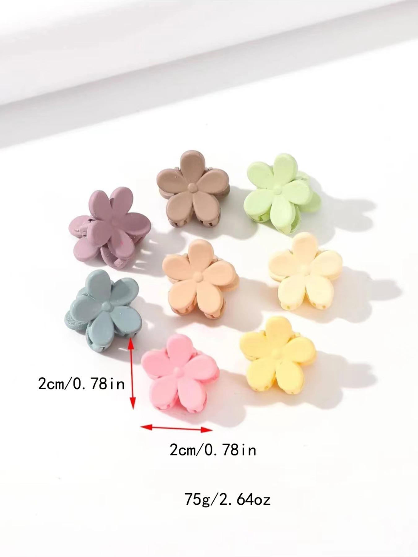Cute Flower Design Hair Claw for Women, 50pcs Fashion All-match Hair Accessories, Minimalist Headwear Suitable for Hair, Fashion Hair Accessories for Party, Daily Clothing Decor, Flower Hair Clip