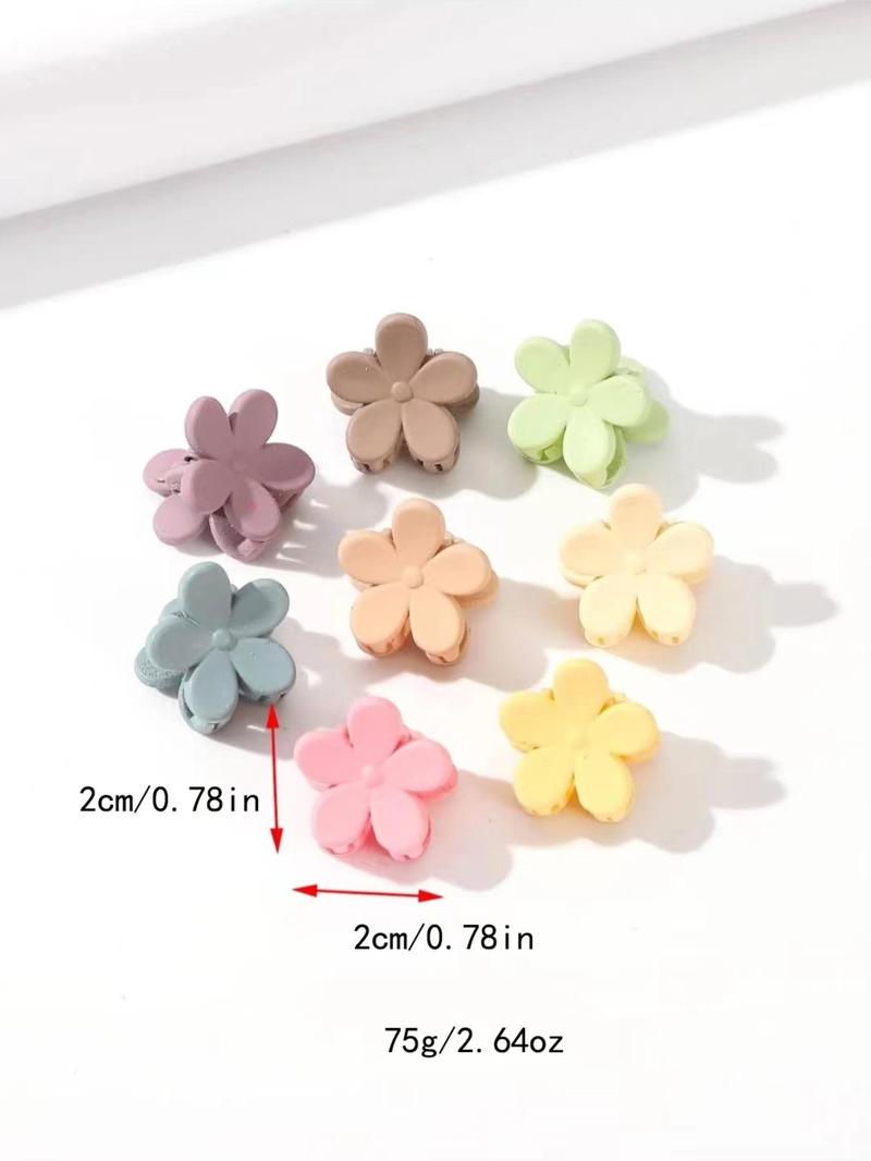 Cute Flower Design Hair Claw for Women, 50pcs Fashion All-match Hair Accessories, Minimalist Headwear Suitable for Hair, Fashion Hair Accessories for Party, Daily Clothing Decor, Flower Hair Clip