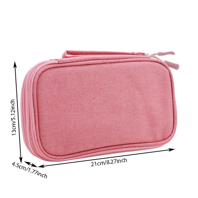 Travel Organizer Bag Cable Storage Pouch Carry Case Portable Waterproof Double Layers with random internal layout