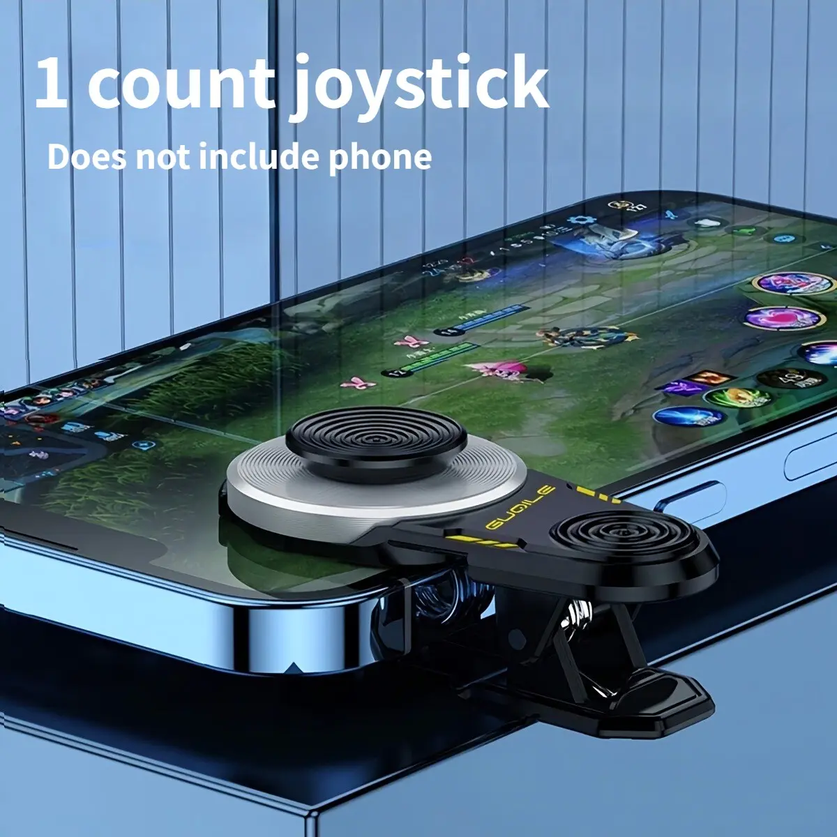 Silver Color CD Texture Anti-Slip Game Controller, Mechanical Joystick for Mobile Games, Mobile Gaming Gamepad, Physical Buttons, No Battery Required, Gaming Products