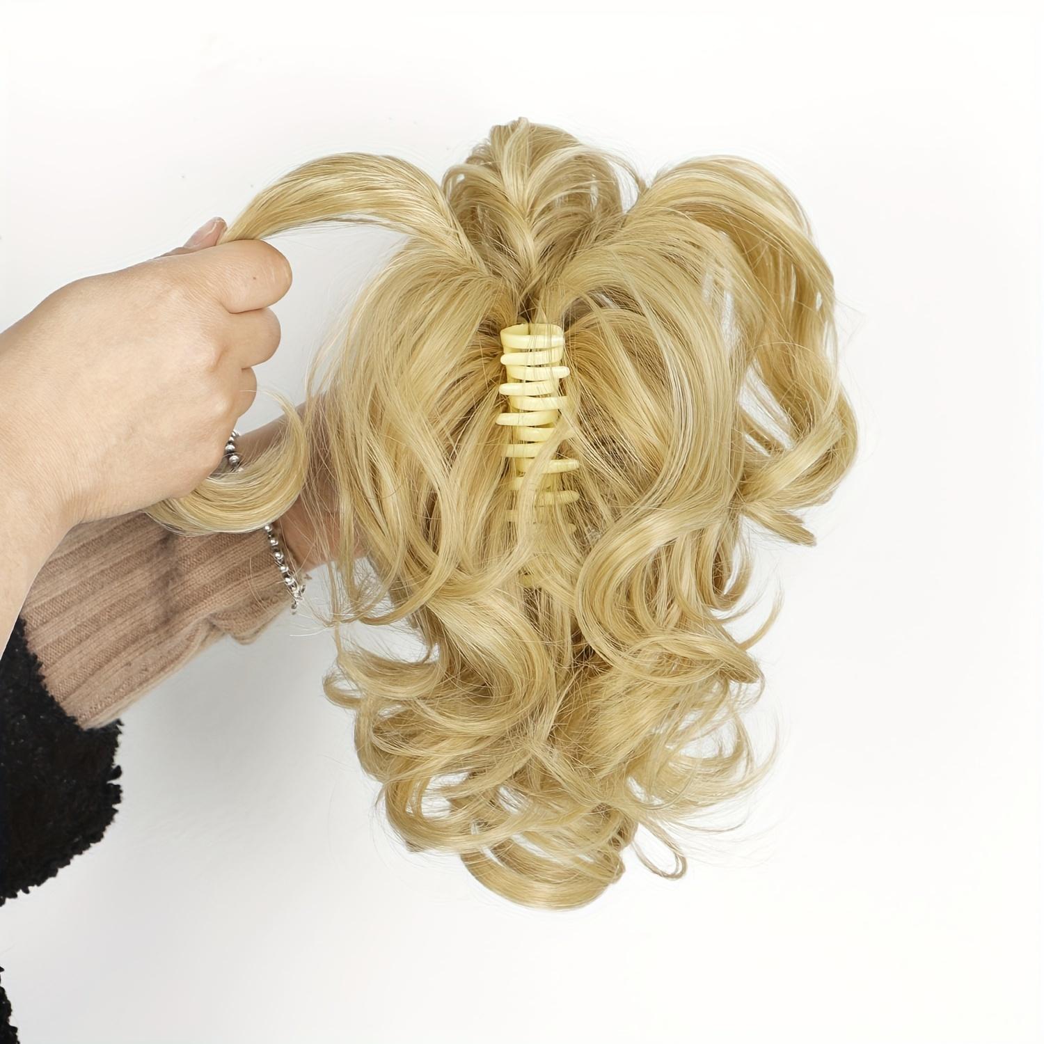 Women's Wig Big Wave Claw Clip Short Ponytail Fluffy Ponytail Braid