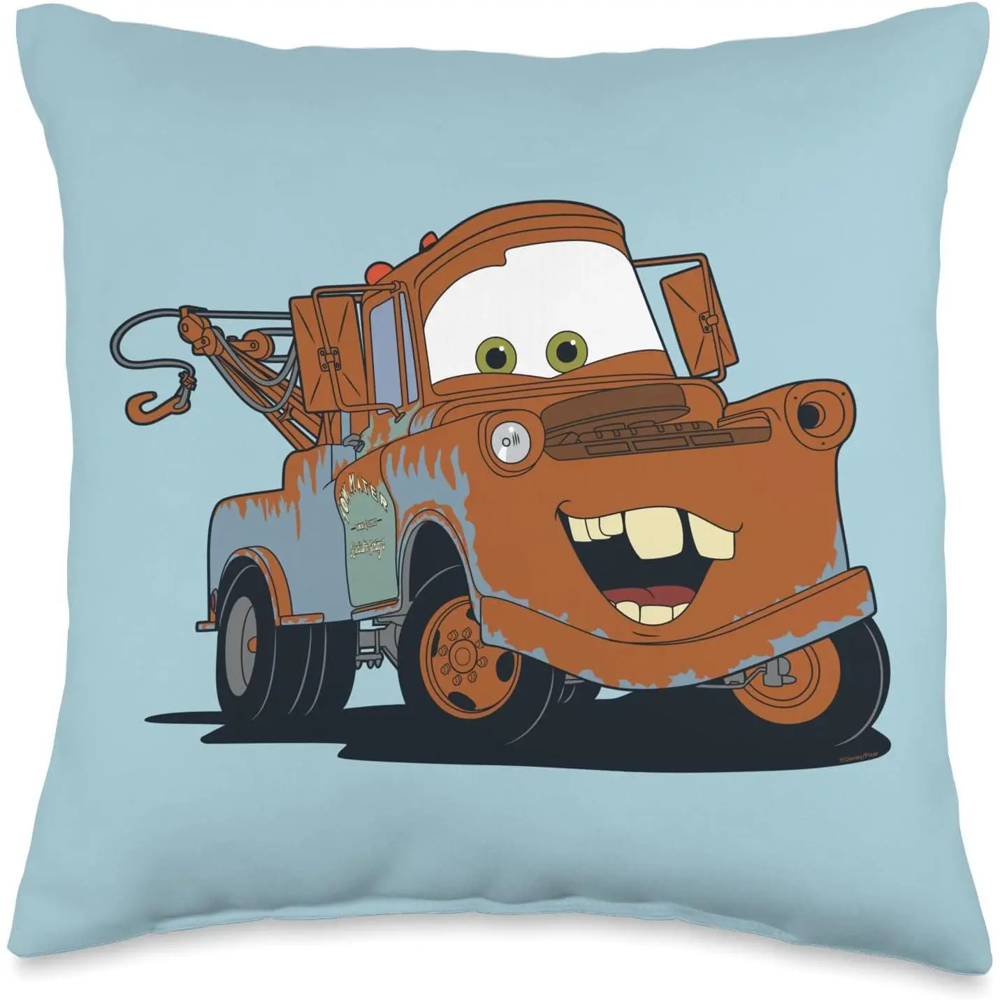 and's Cars Mater Tow Truck Big Pic Costume Throw Pillow