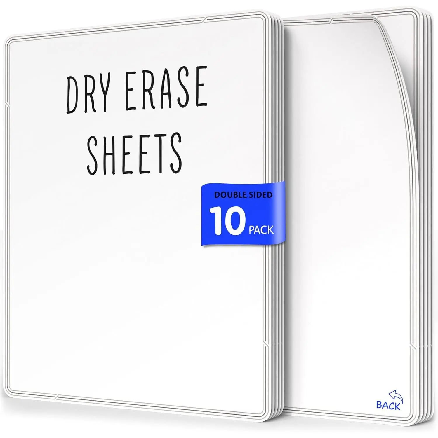 Small White Board Dry Erase Sheets 9”x12” for  Teacher Class Manipulatives Personal Mini Whiteboards Sheets Students Homeschool Supplies Small Dry Erase Boards Classroom Pack 10 Sheets