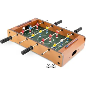 20-Inch Mini Foosball Table Soccer/Football Table Game for Arcade, Game Room and Mancave, Set Includes Two Balls and Score Keeper