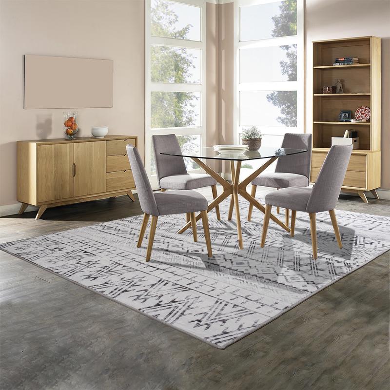 8x10ft Soft Retro Area Rug - Machine Washable & Anti-Skid! Perfect Home Decor + Gift