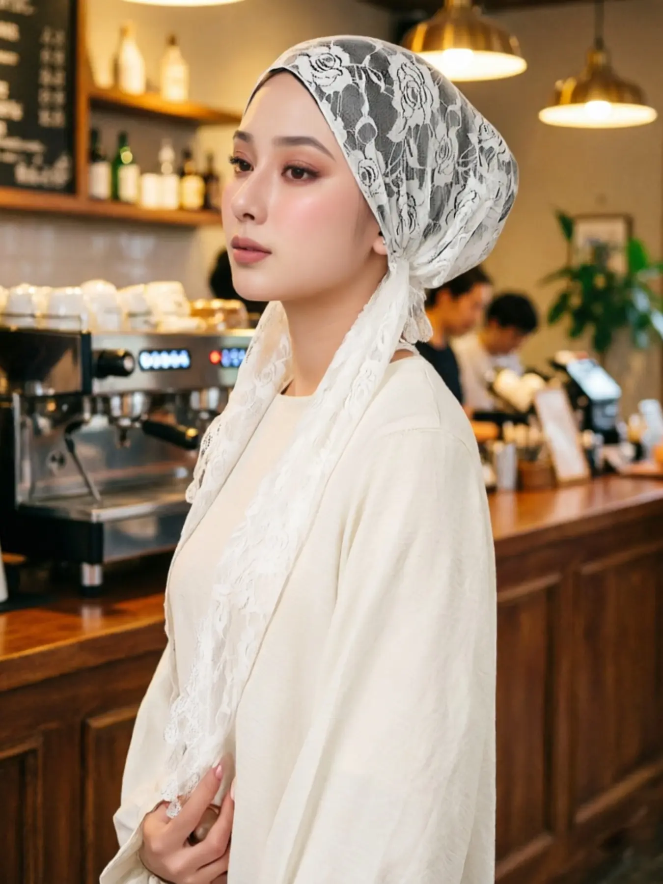 Lightweight Jersey Hijab Hat, Soft Comfortable Breathing Hijab, Adjustable Design, Ideal for Daily Wear, Summer Hollow Out Headscarf