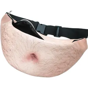 White Elephant Gifts for Adults, Belly Fanny Pack Gag Gifts Funny Adult Birthday Gifts for Men Women, Dad Gifts for Dad Husband from Daughter Son Wife, Hairy Beer Belly Button Waist Bag Boss Day GiftsGift.