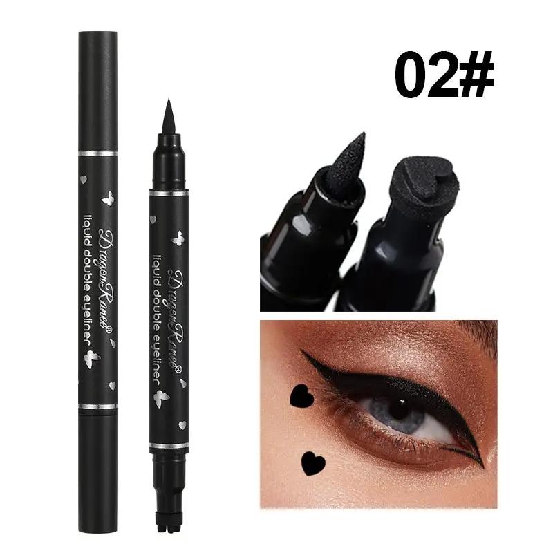 Waterproof Eyeliner Stamp Pen, 5 Counts/set Heart & Star & Butterfly Design Eyeliner Pen, Eye Makeup Tool for Women & Girls, Cosmetic