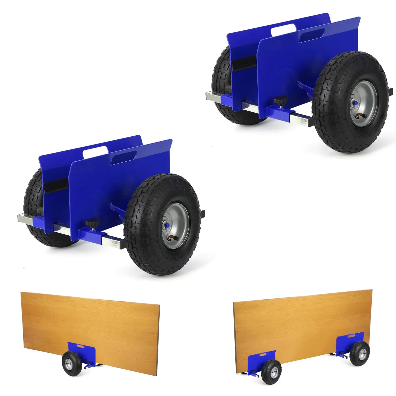 GAOMON 600 LBS Panel Dolly, Slab Dolly with 10" Rubber Inflatable Tires, Adjustable Panel Mover All Terrain Moving for Drywall Sheets & Door Material Transport