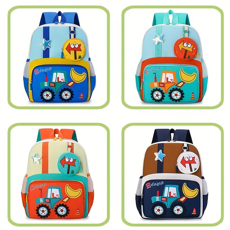 NewNewPreschool Backpack for Ages 3-6: Cute Tractor Design |             Lightweight & Easy-Clean!