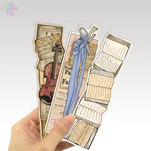 30Pcs Vintage Reading Themed Paper Bookmarks, Unique Shaped Decorative Mark Cards with Retro Designs, Perfect Gifts for Students, Book Lovers & Readers