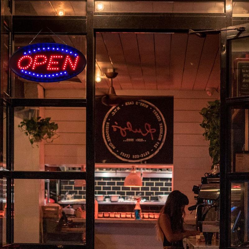 Vibrant LED Neon Open Sign with Flashing & Steady Lights - Perfect for Business Visibility
