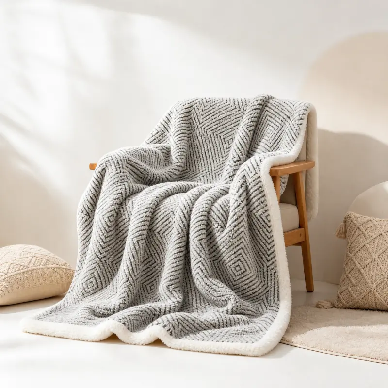 Luxury Double Layer Sherpa Blanket | Ultra Soft Sun-Warm Fleece Throw | Reversible Plush Blanket for Couch Bed | Cozy Warm Thick Blanket | Machine Washable