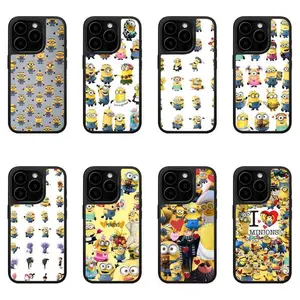 Minions Cartoon Phone Case For iPhone 17 Promax 16 15 14 13 12 11 Plus Pro Max 17Air and Samsung S26 S25 S24 S23 S22 S21 FE Plus Ultra - Anti Drop Full Perfect Aesthetic Printed Soft TPU Case