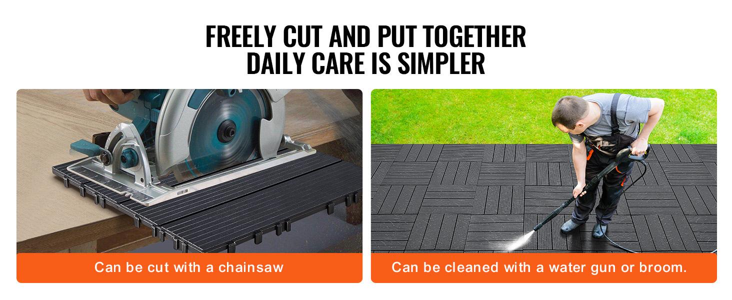 Interlocking Deck Tiles, 44 Pack , 12"x12" Waterproof Outdoor Flooring All Weather Use, Patio Floor Decking Tiles for Porch Poolside Balcony Backyard foam marble wpc frameless shower door Reinforced Garage Screen High Gloss Water-Based Epoxy Paint zellige