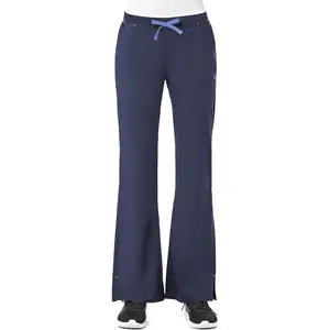 Women's Multi-Pocket Flare Pants(Navy, XX-Large Petite)