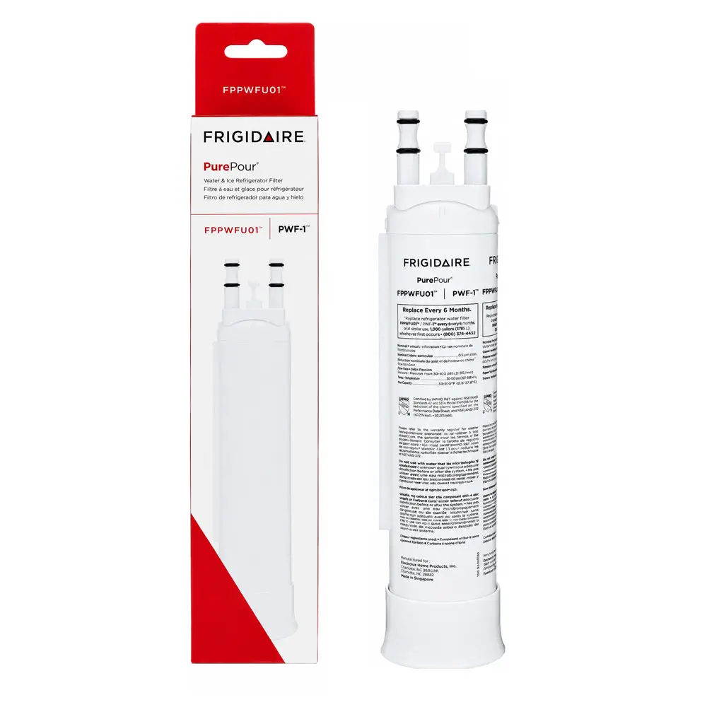 PWF-1 Refrigerator Water Filter Replacement, Compatible with Frigidaire PWF-1/FPPWFU01/EPPWFU01, Reduces Chlorine Taste & Odor, Easy Installation, [1/2/3] Pack