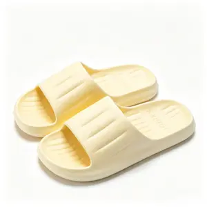 Comfy Pillow Slippers with Thick Sole | Waterproof Open-Toe Slides, Ideal for Bathroom, Beach, Home & Casual Wear