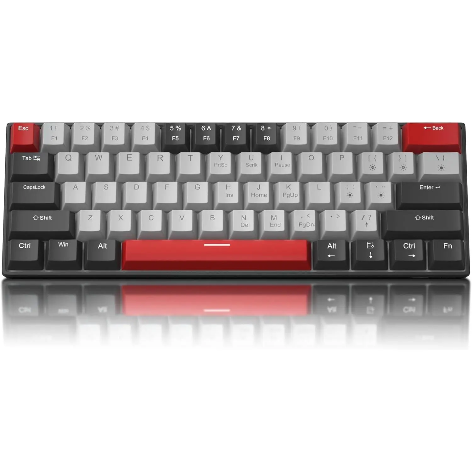 60% Mechanical Gaming Keyboard, Color Keycaps Gaming Keyboard with Clicky Blue Switches, Detachable Type-C  Mini Keyboard with Blue LED Light for/PC/Laptop