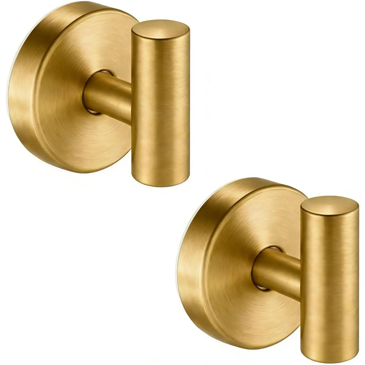 No-Drilling Suction Cup Shower Hooks, Brushed Nickel