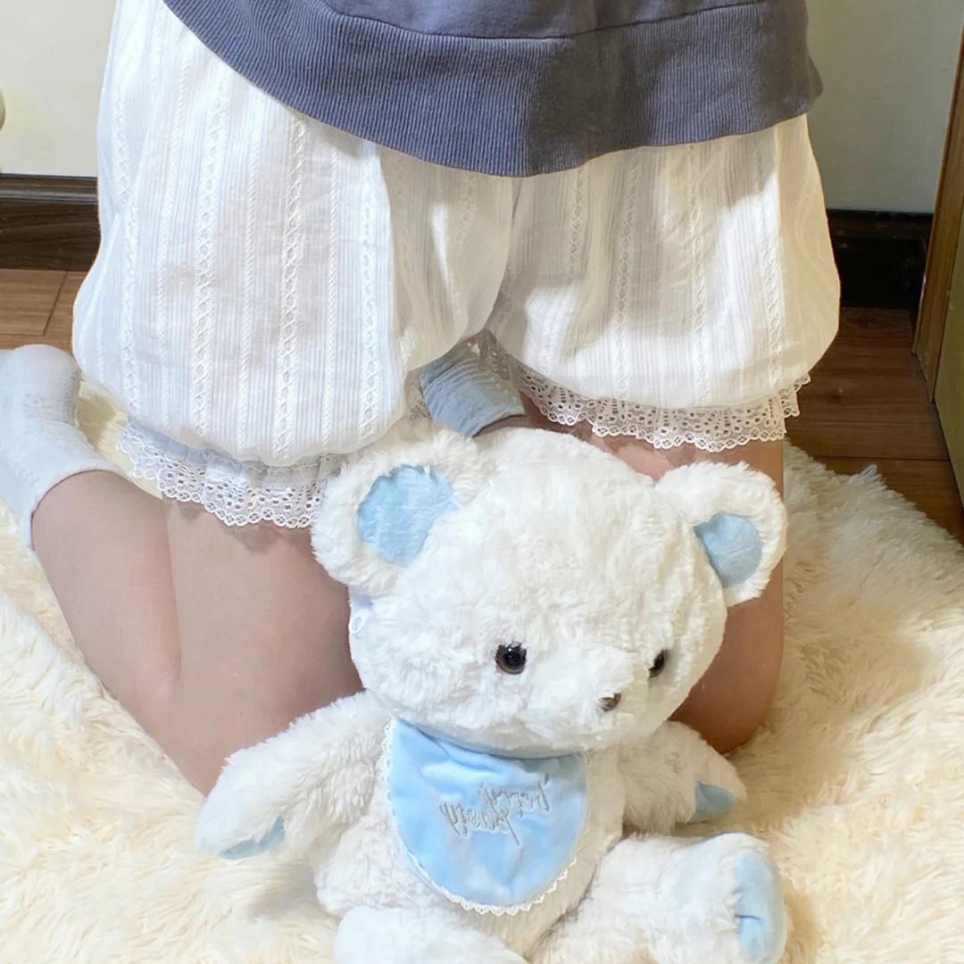 Womens Lace Ruffle Bloomers Shorts Layered Pettipants Victorian Pumpkin Pants Panties Booty Shorts Lolita Dress Safety Shorts